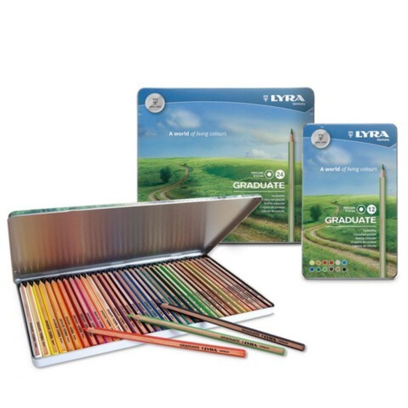 LYRA GRADUATE COLORED PENCIL 36PC METAL TIN SET