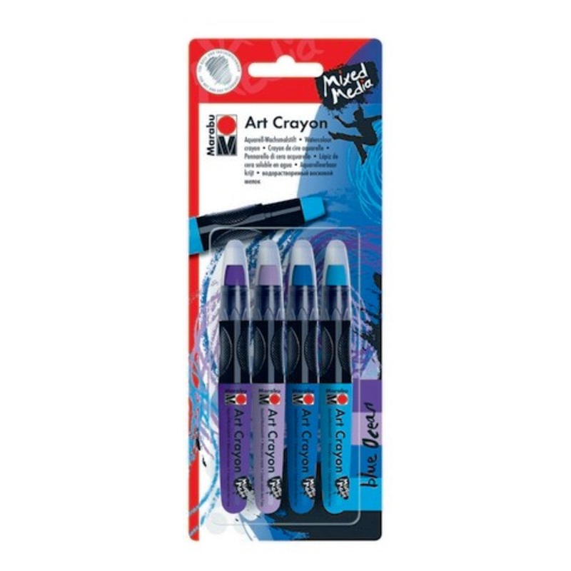 MARABU ART CRAYON BLUE OCEAN 4PC SET