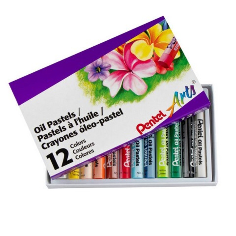 PENTEL ARTS OIL PASTELS 12 COLOR SET