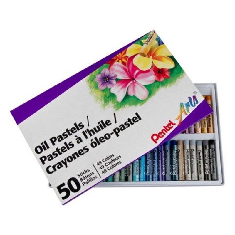 PENTEL ARTS OIL PASTELS 50 COLOR SET