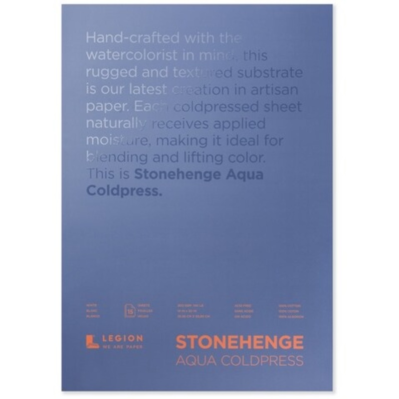 STONEHENGE AQUA BLOCK 140LB 14X20 COLD PRESS WHITE
