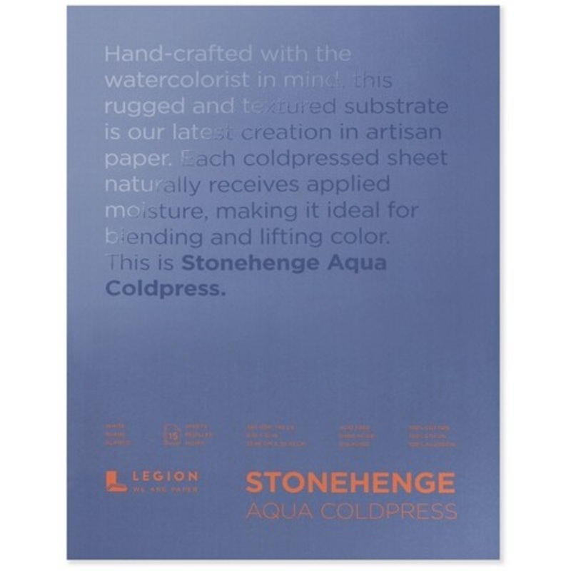 STONEHENGE AQUA BLOCK 140LB 9X12 COLD PRESS WHITE