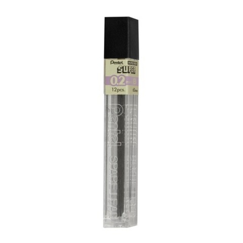 SUPER HI POLYMER LEAD 0.2MM B 12PC TUBE