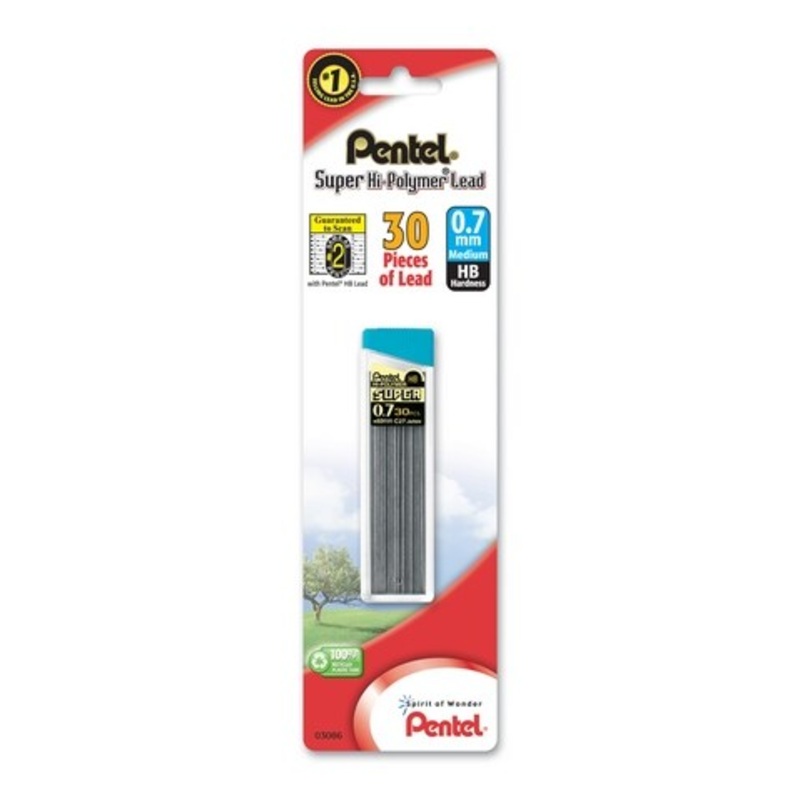 SUPER HI POLYMER LEAD 0.7MM 30 PIECE REFILL CARDED