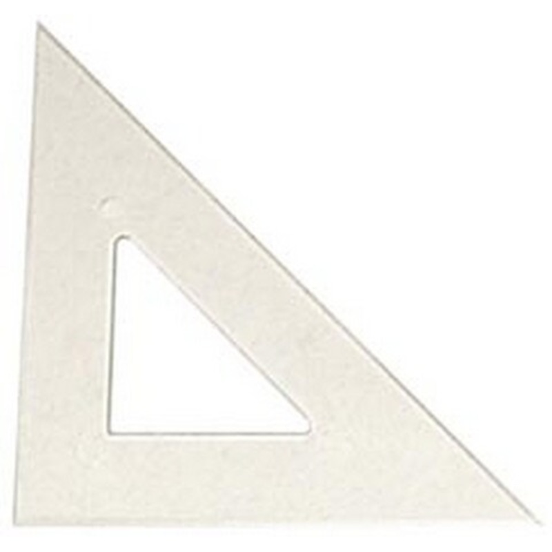 TRIANGLE 45/90 STYRENE W/INK EDGE 10 INCH