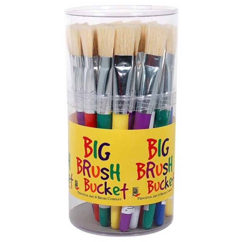 PLASTIC TUB FLAT SCHOOL GRADE BRUSH