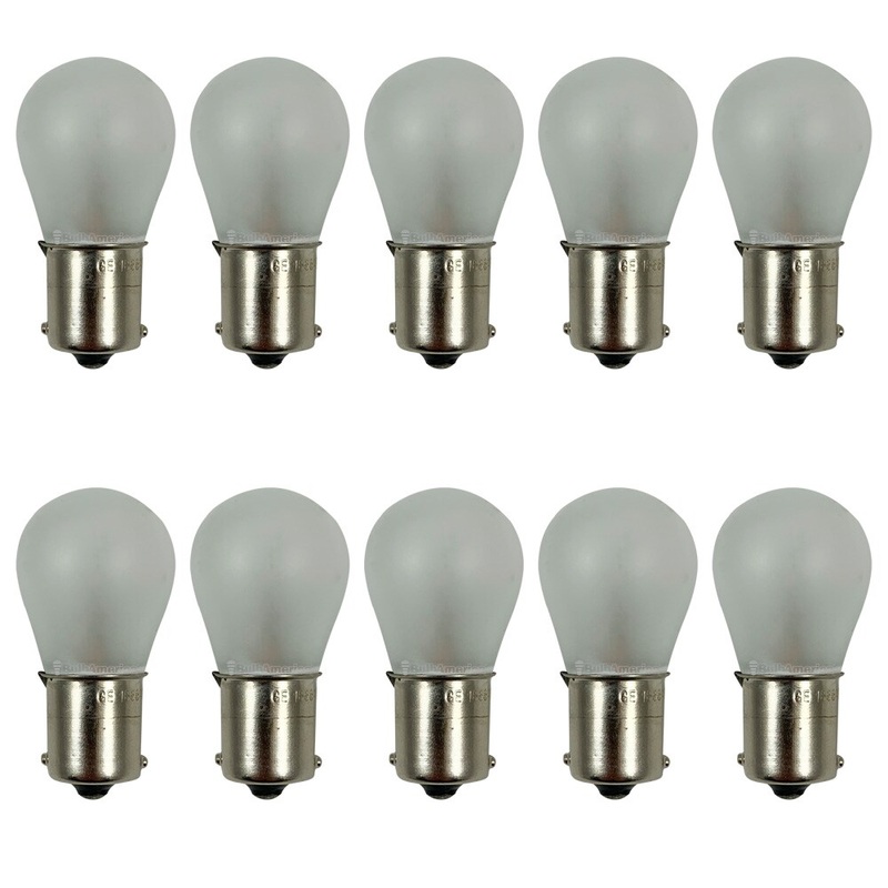 10PK GE 1665AF 81658 22W 28V S8 BA15s Base Aircraft Low Voltage Frost Light Bulb