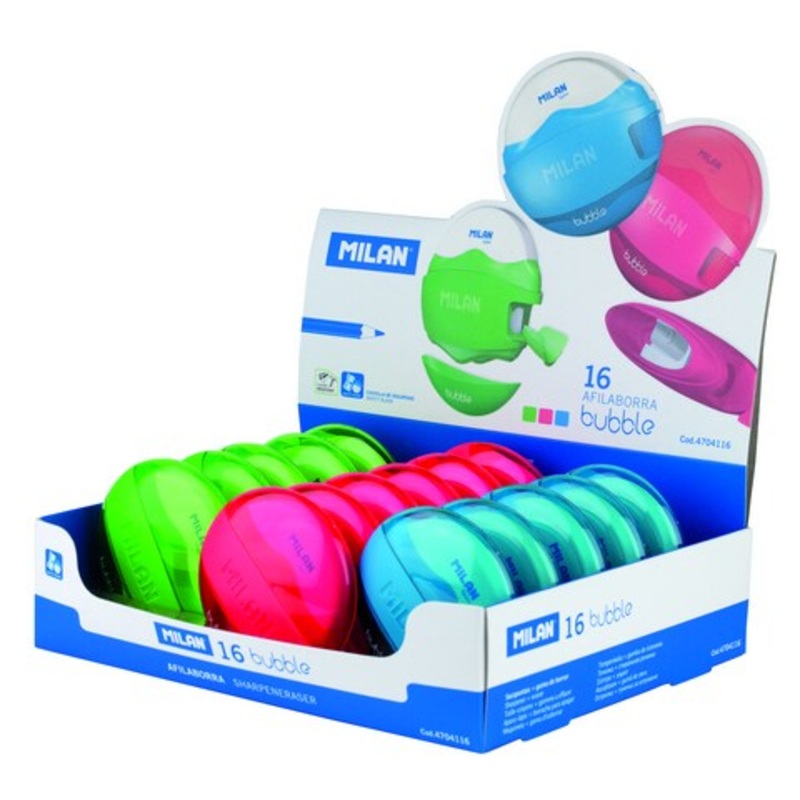 MILAN BUBBLE SINGLE HOLE SHARPENER WITH ERASER