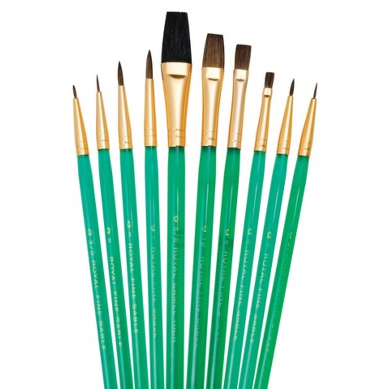 SUPER VALUE SABLE AND CAMEL BRUSH SET 10PCS
