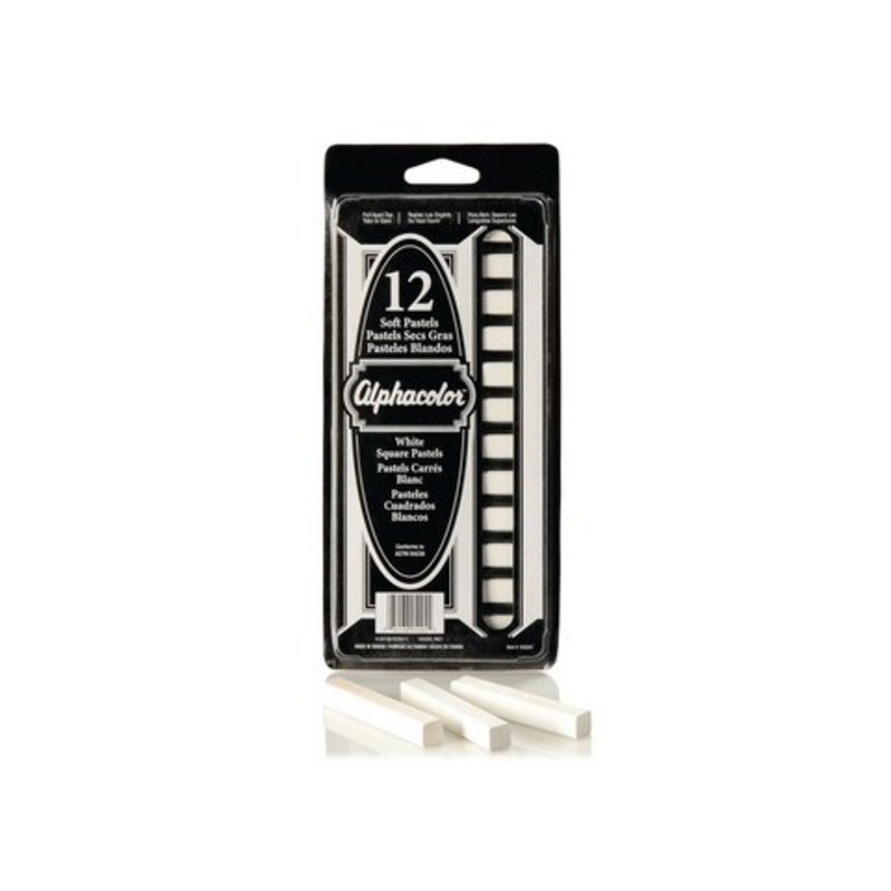 ALPHACOLOR PASTEL SET 12 STICK WHITE
