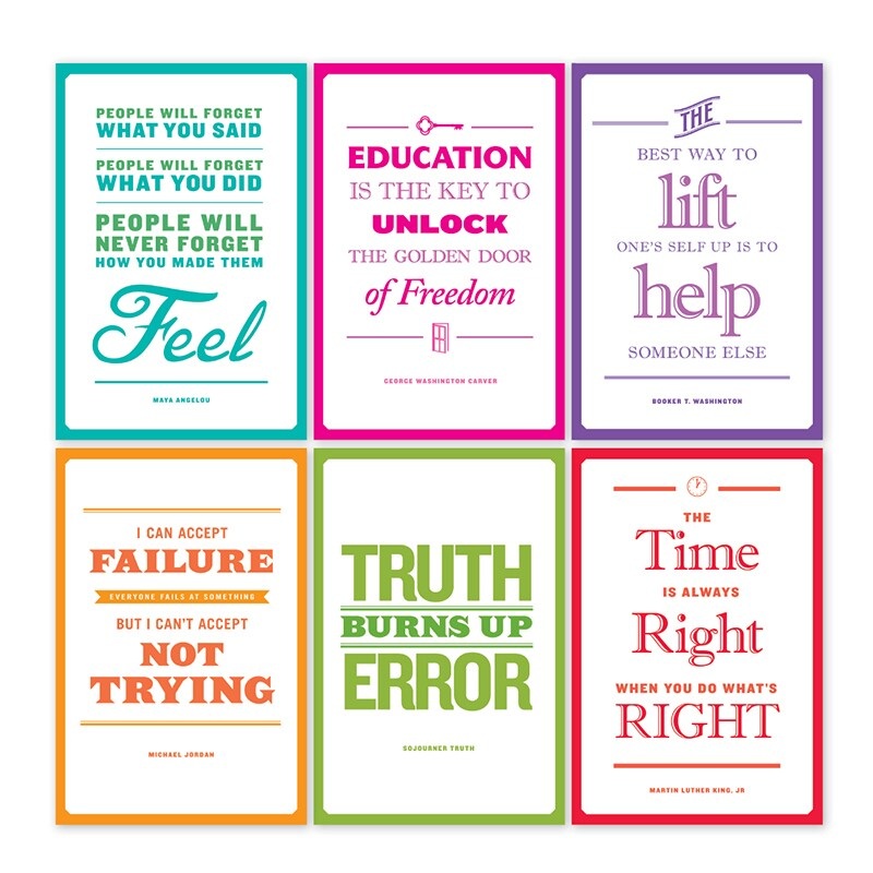Inspirational African American Quotes Bulletin Board