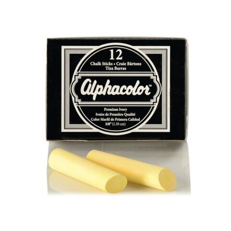IVORY 5/8 ALPHA CHALK 12 PIECES
