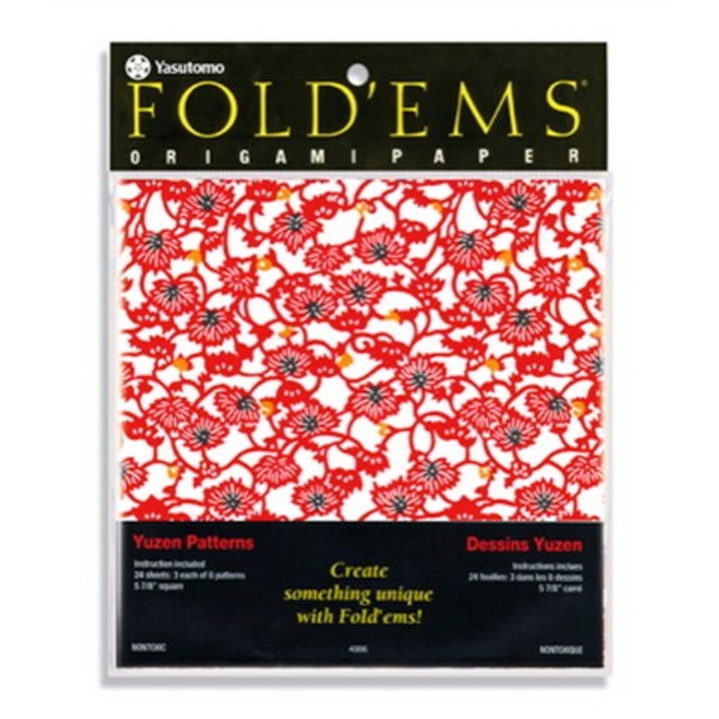 ORIGAMI PAPER YUZEN ASSORTED PATTERN 24 SHEET