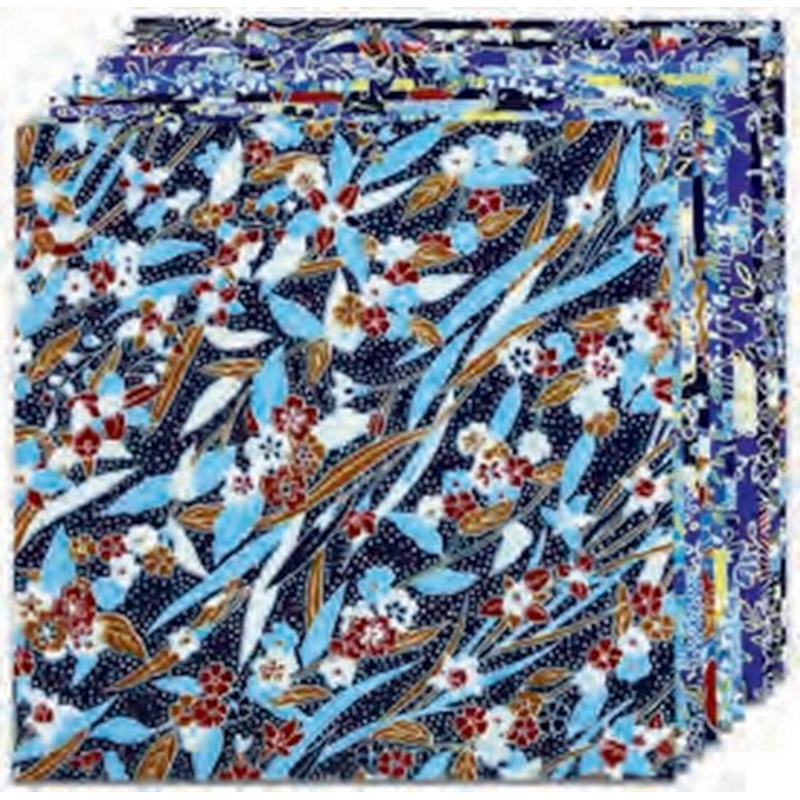 ORIGAMI PAPER YUZEN BLUE 10 SHEETS