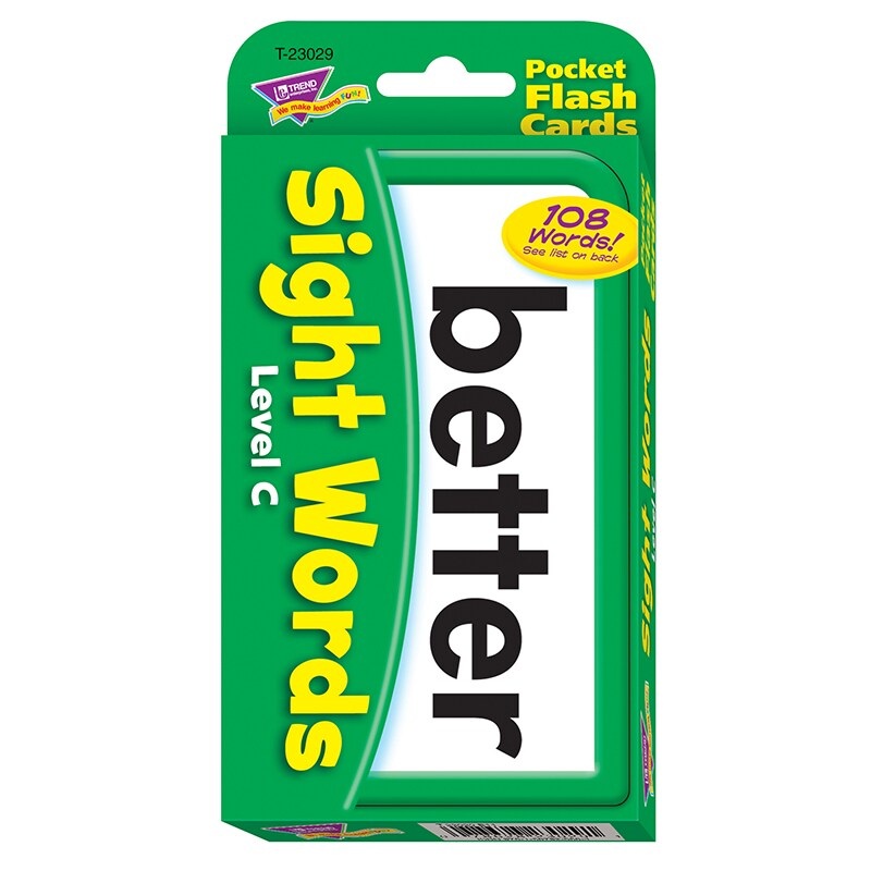 Sight Words  Level C Pocket Flash Cards