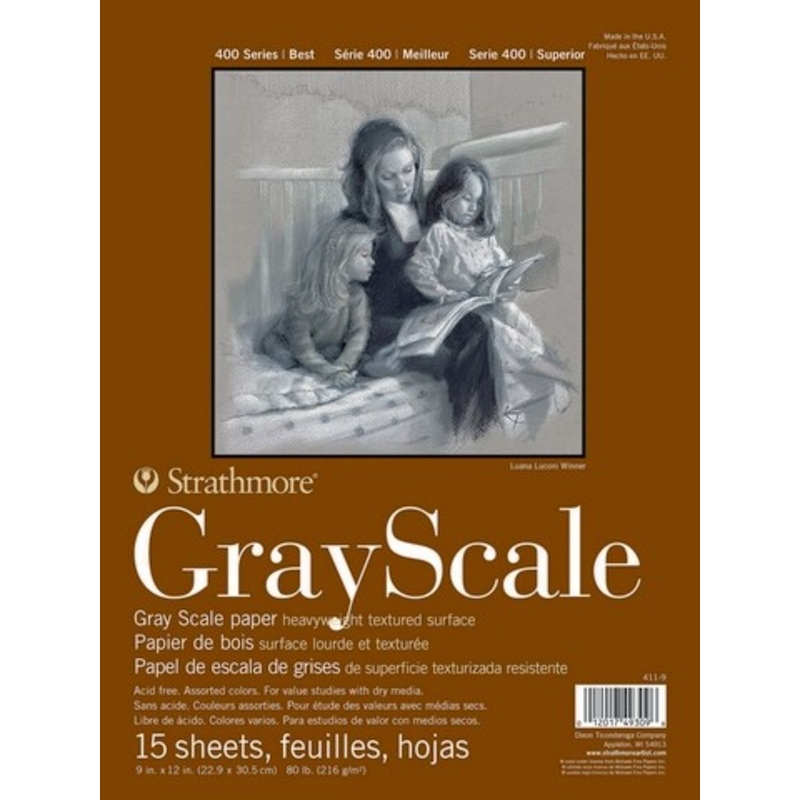 GRAY SCALE ASSORTED TINTS TAPE 15 SHEETS 80LB 12X18