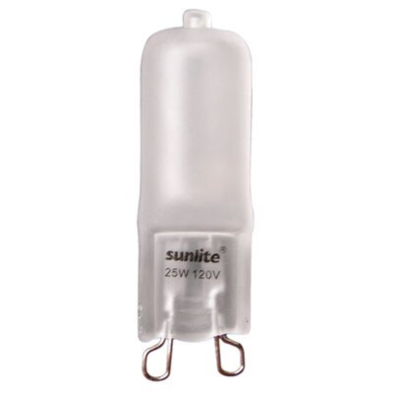 SUNLITE 25w 120v T3.5 G9 Bright White 3200k Frosted Single Ended Halogen Light Bulb