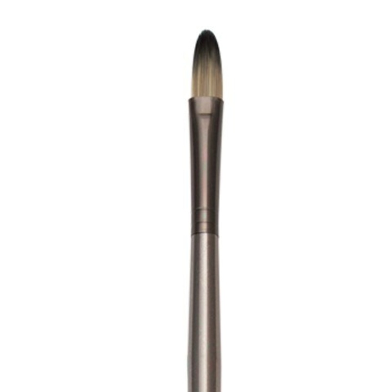 ZEN ACRYLIC SYNTHETIC BRISTLE LONG HANDLE BRUSH FILBERT 4
