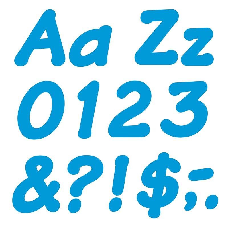 Blue 4″ Italic Combo Ready Letters