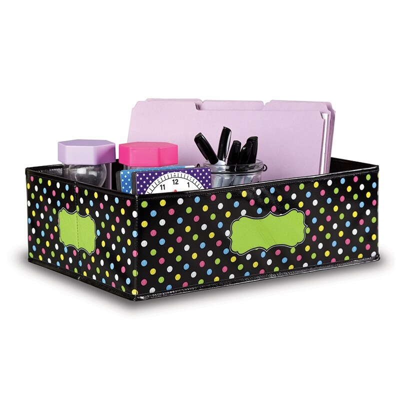 Chalkboard Brights Storage Bin, 16″ x 11″ x 5″