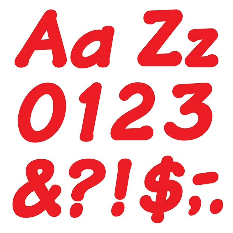 Red 4″ Italic Combo Ready Letters