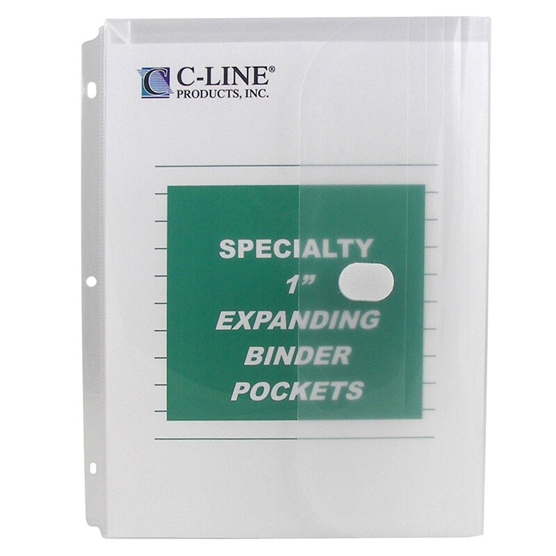 Super Heavyweight Poly Binder Pockets, Clear, Side Loading, 11″ x 8.5