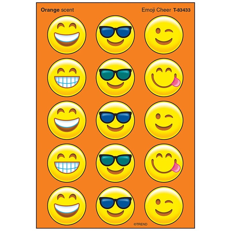Emotion Icon Cheer/Orange Stinky Stickers, 60 ct.