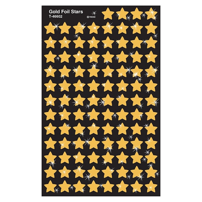 Gold Foil Stars superShapes Stickers, 400 ct