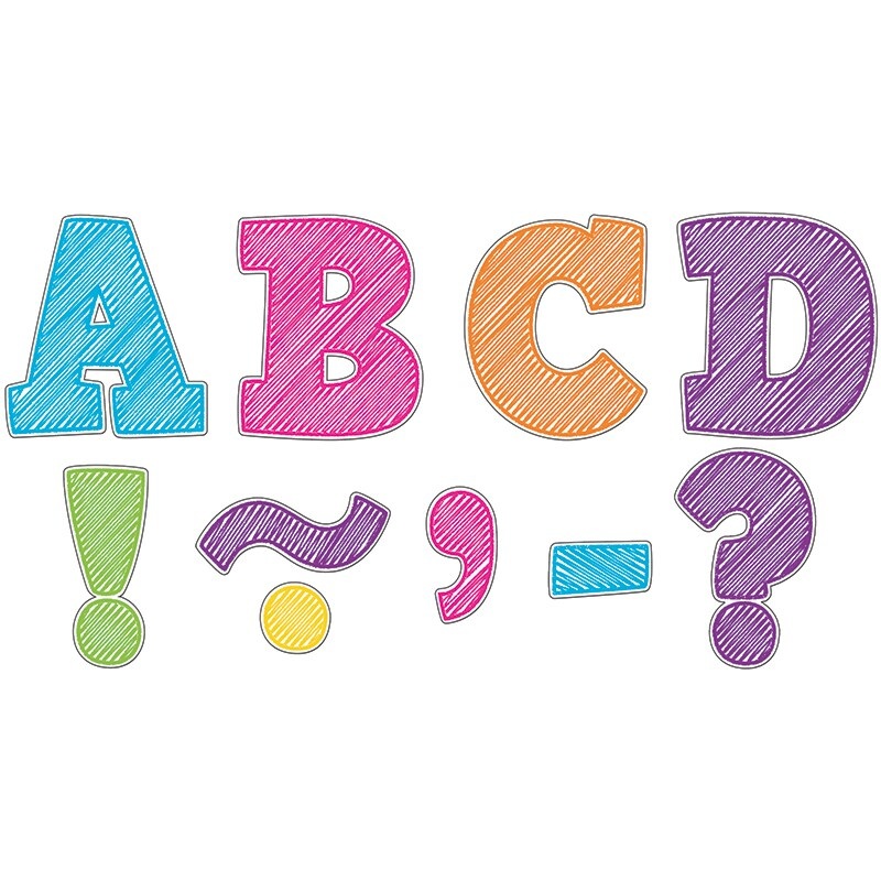 Scribble Bold Block 3″ Magnetic Letters