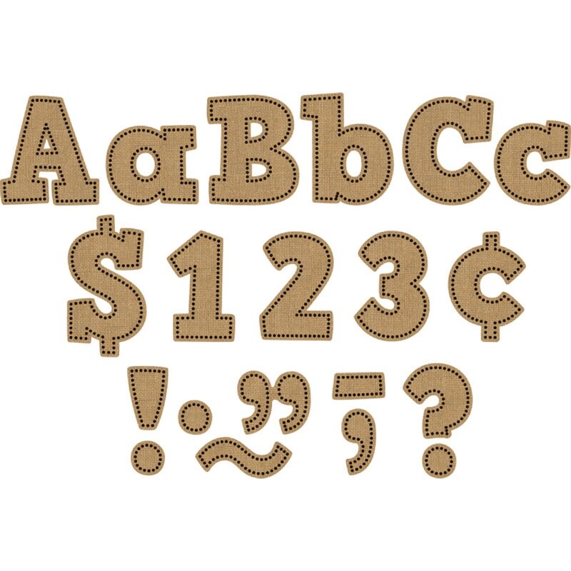 Burlap Design Bold Block 4″ Letters Combo Pack, 230 Pieces