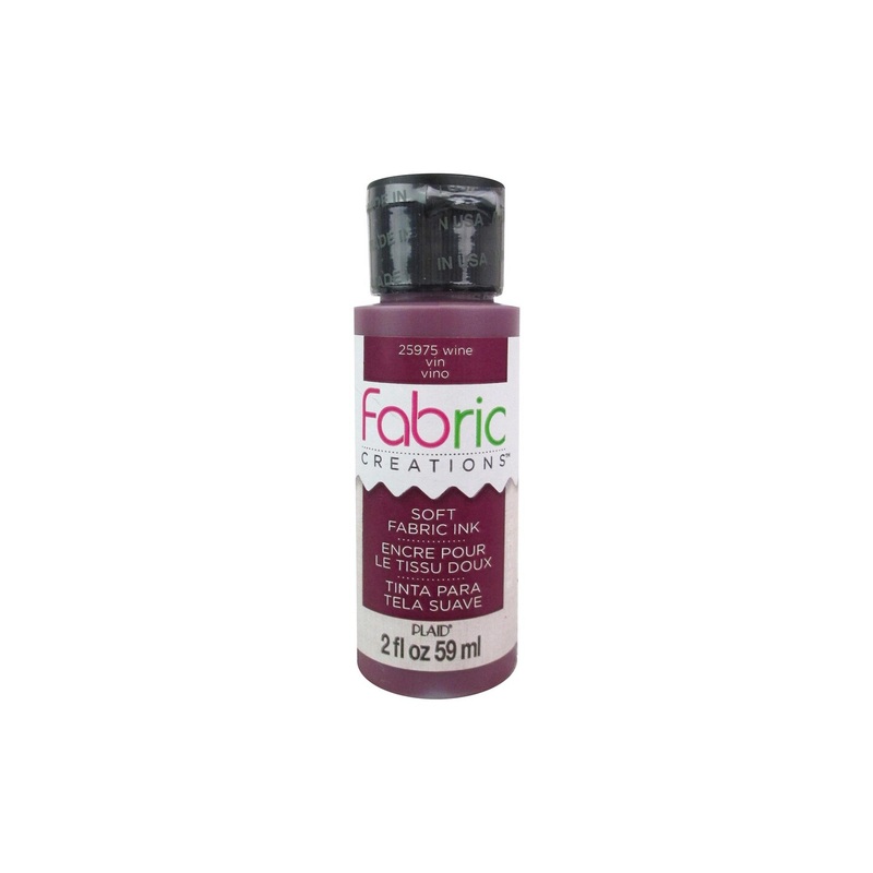 Plaid Fabric Creations Soft Fabric Ink 2oz Wine