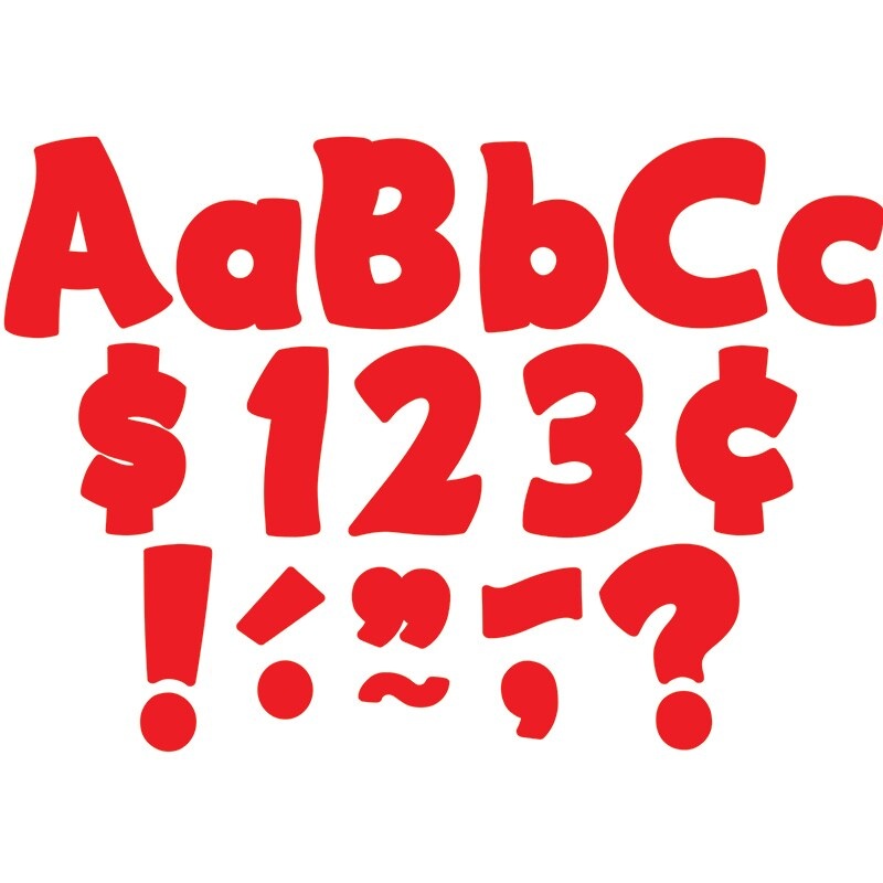 Red Funtastic 4″ Letters Combo Pack