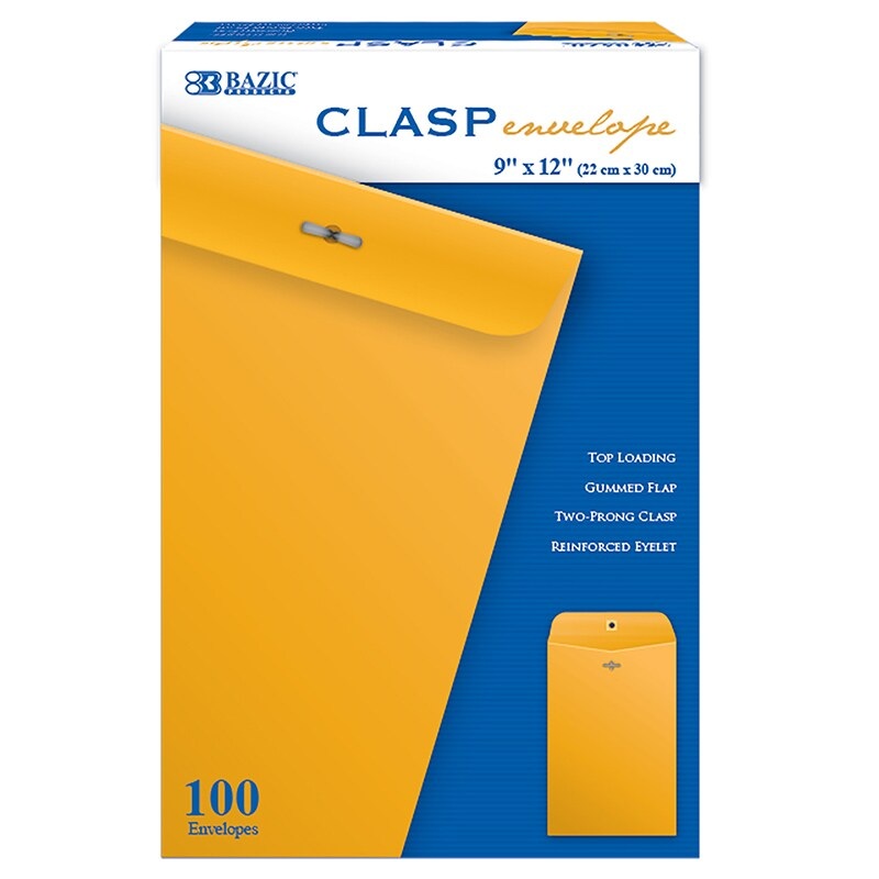 Clasp Envelopes, 9″ x 12