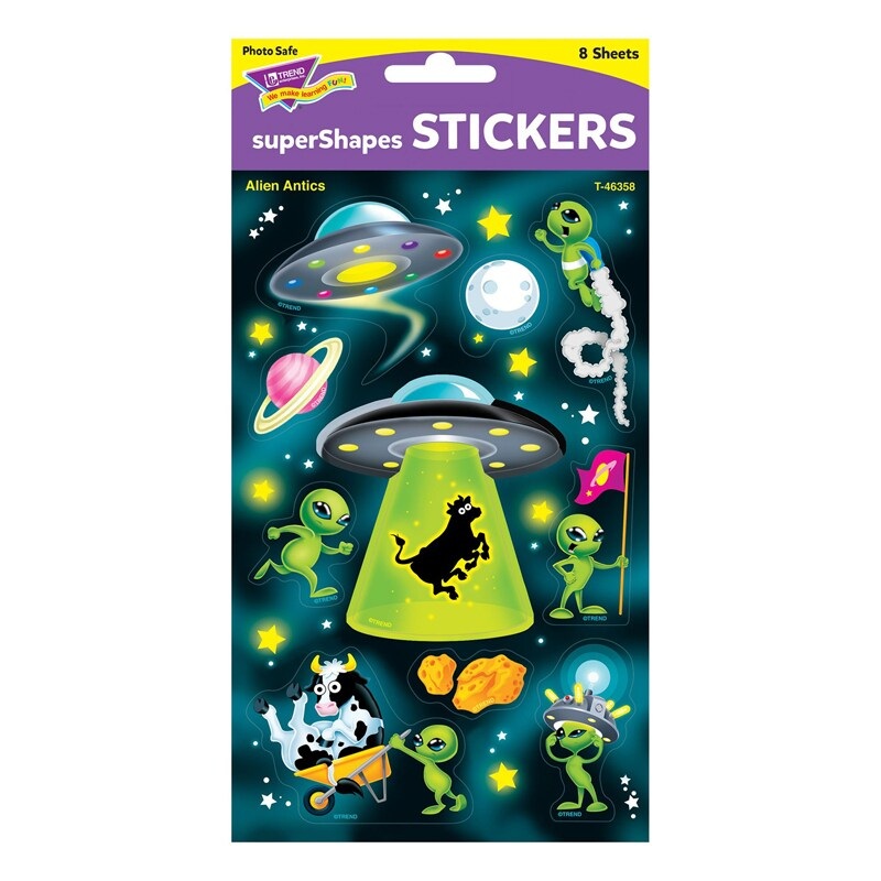 Alien Antics Large superShapes Stickers, 80 ct.