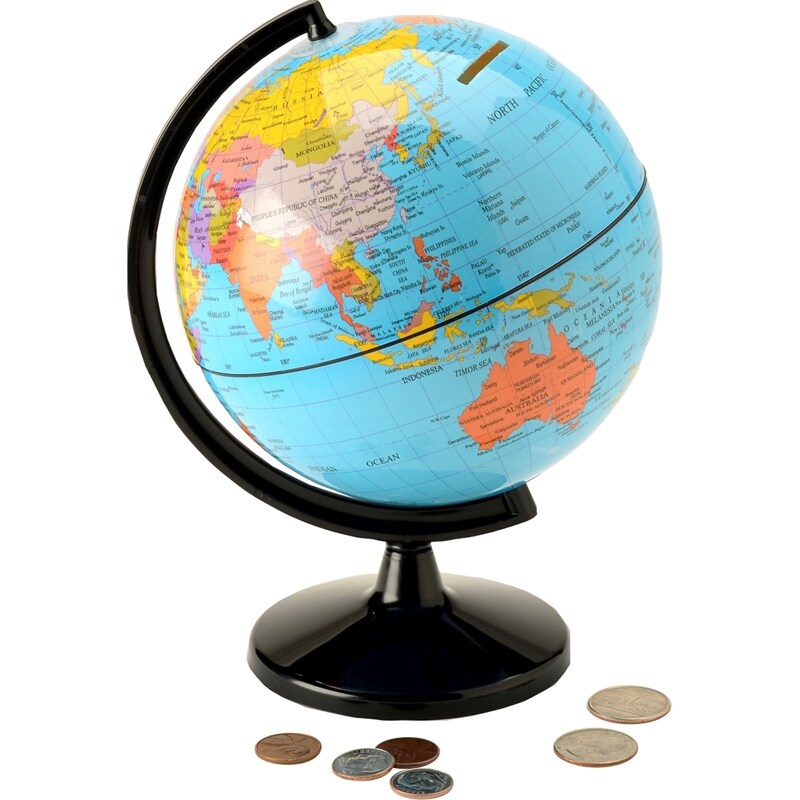 Globe 5.6″ Coin Bank