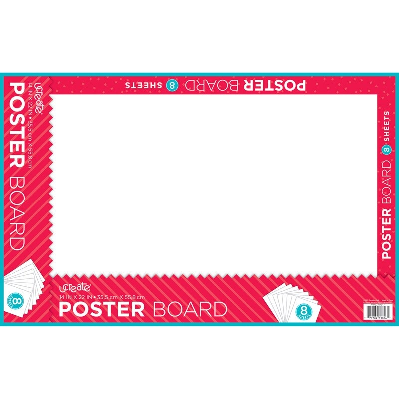 Poster Board, White, 14″ x 22