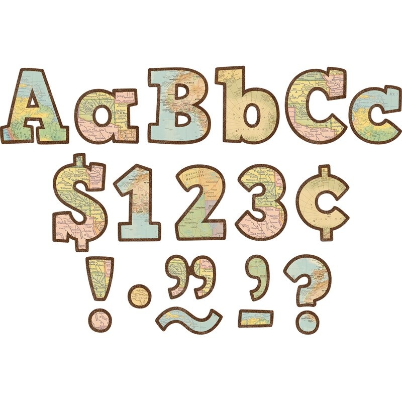 Travel the Map Bold Block 4″ Letters Combo Pack, 230 Pieces