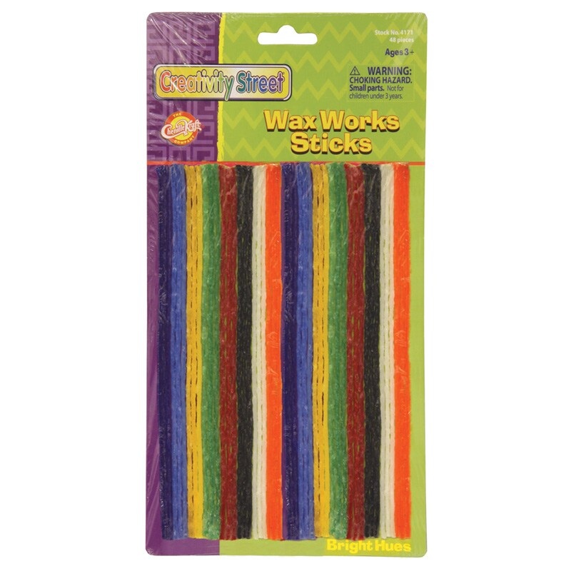 Wax Works Sticks, Assorted Bright Hues, 8