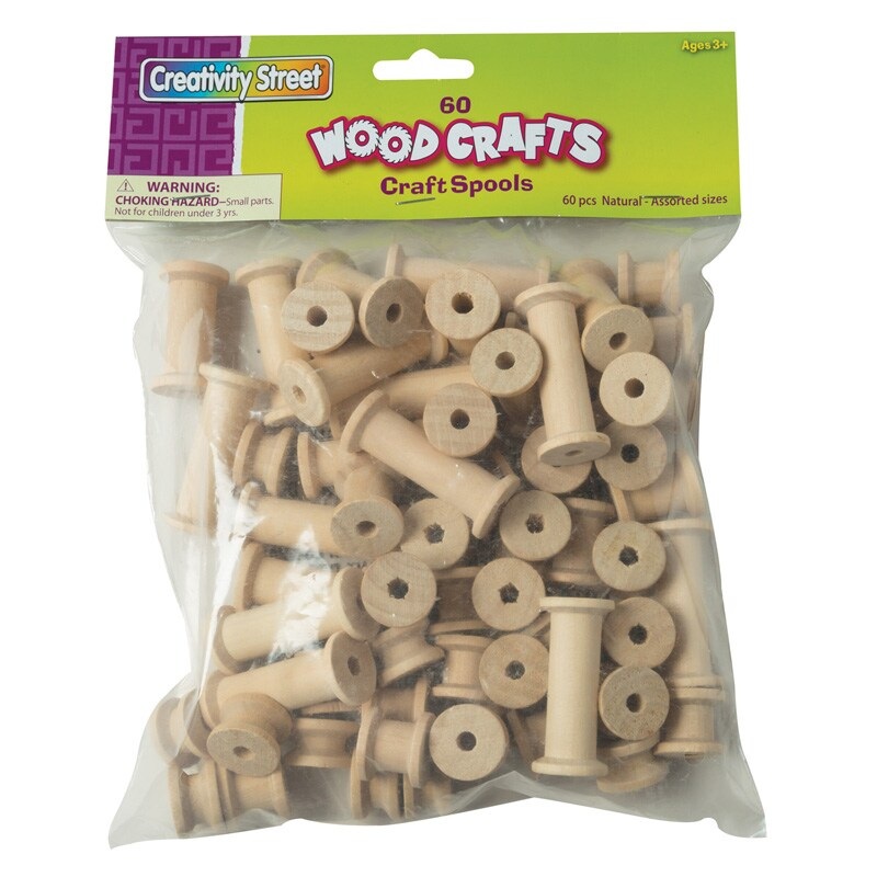 Wood Spools, Natural Wood, 1/2″ to 2