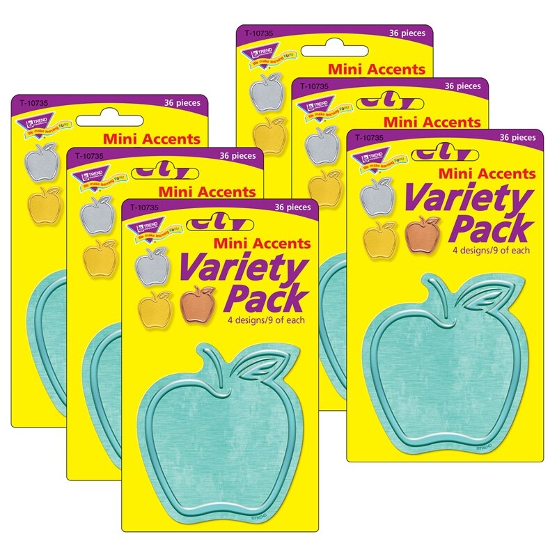I  Metal Apples Mini Accents Variety Pack, 36 Per Pack, 6 Packs