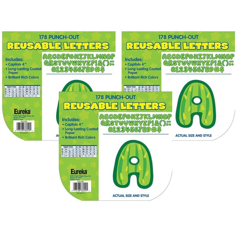 A Sharp Bunch Cactus Letters Deco 4″ Letters, 178 Per Pack, 3 Packs