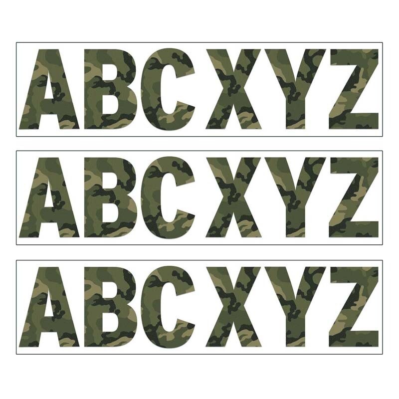 Classic Camo 7″ Deco Letters, 129 Per Pack, 3 Packs