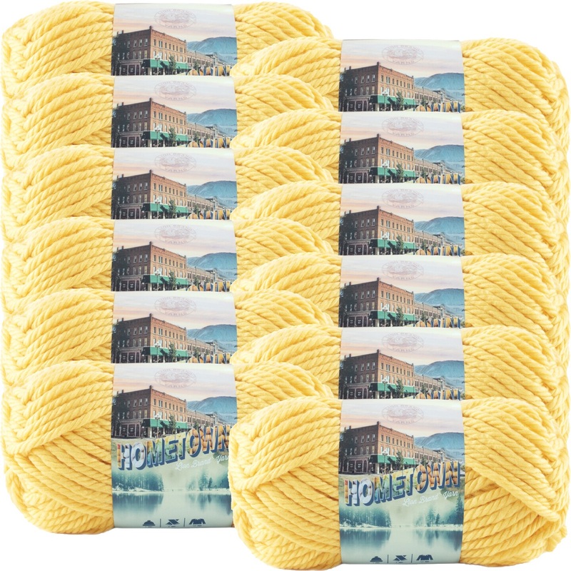 (12 Pack) Lion Brand Yarn Hometown Yarn, Pittsburgh Yellow