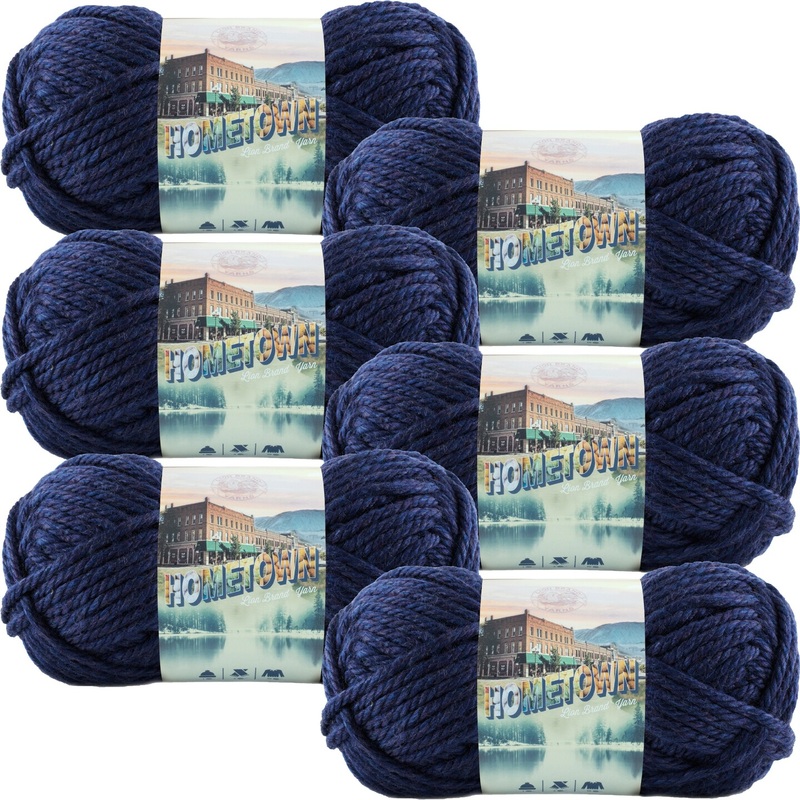 (6 Pack) Lion Brand Yarn Hometown Yarn, San Diego Navy