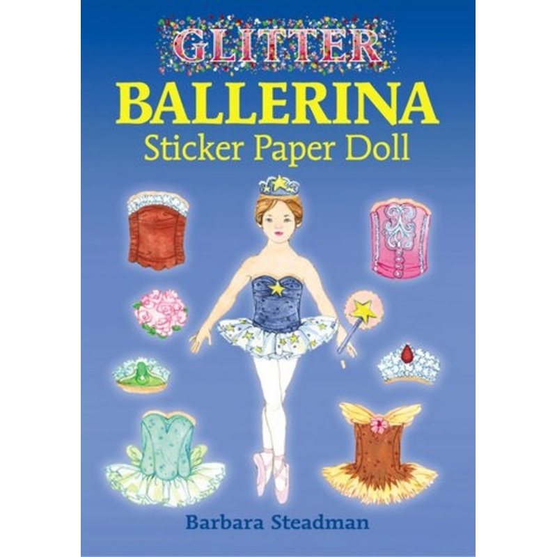 GLITTER BALLERINA STICKER PAPER DOLL