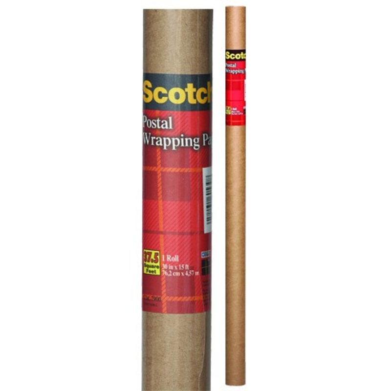 KRAFT POSTAL WRAPPING PAPER ROLL 30 INCH X 15 FEET