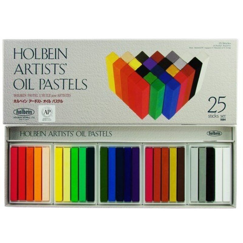 ARTISTS OIL PASTELS 25 COLOR PAPER BOX SET