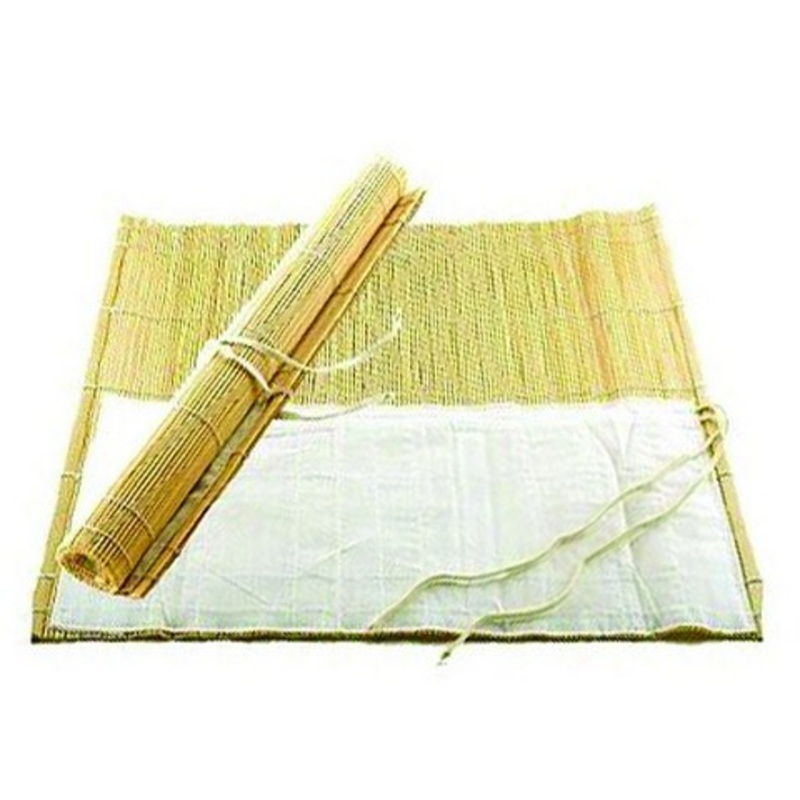 BAMBOO MAT WITH CLOTH  BRUSH HOLDER