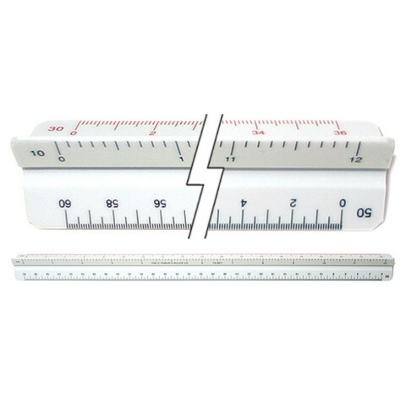 ENGINEER SCALE SCHOLASTIC PLASTIC 12 INCH