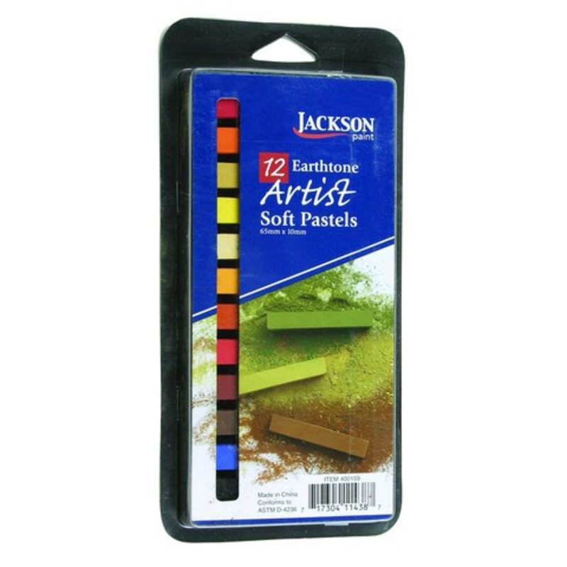JACKSON ARTIST SOFT PASTEL 12 PIECE EARTHTONE COLORS